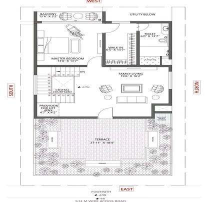 Mittal Builders Pune 3 BHK Floor Plan Example